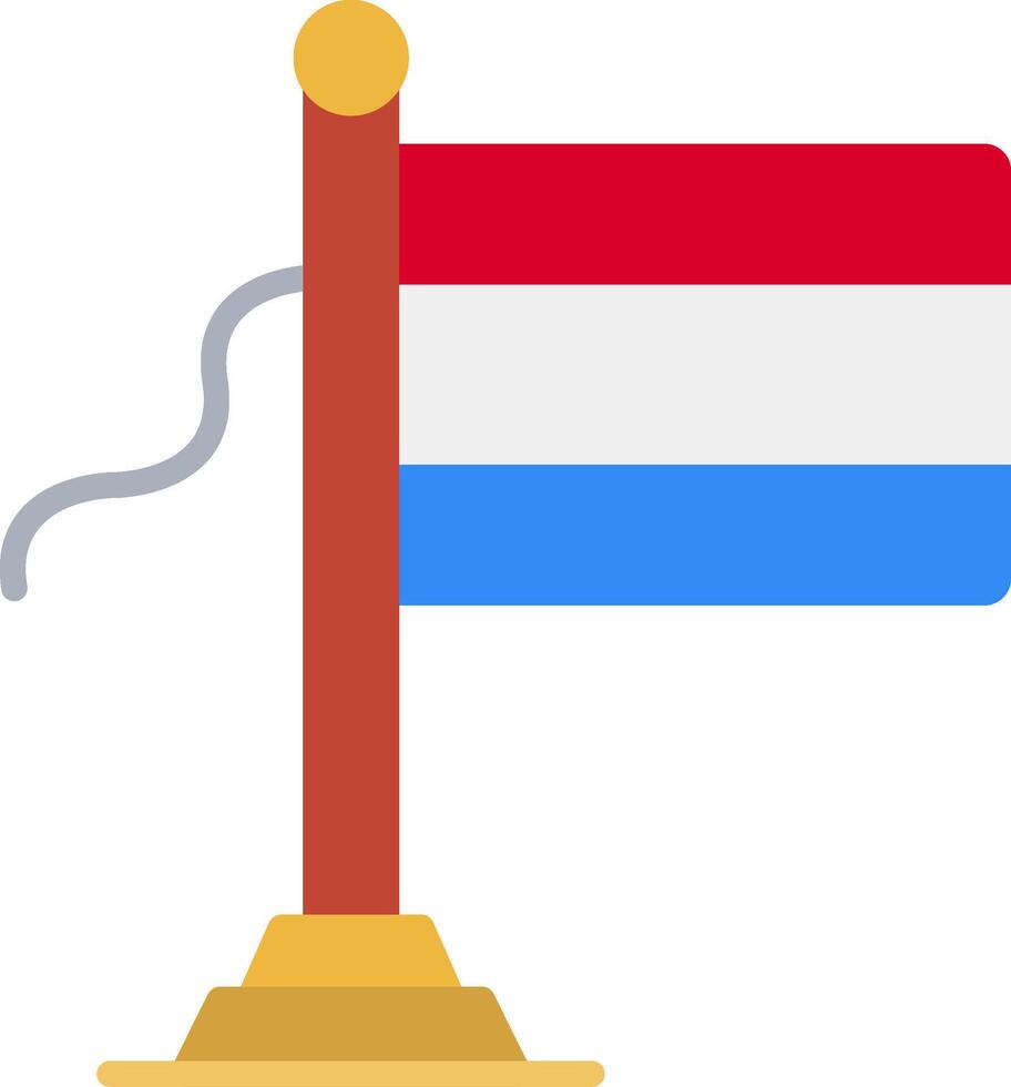 Luxembourg Flag Flat Icon vector