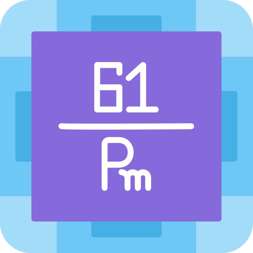 Promethium Flat Icon vector