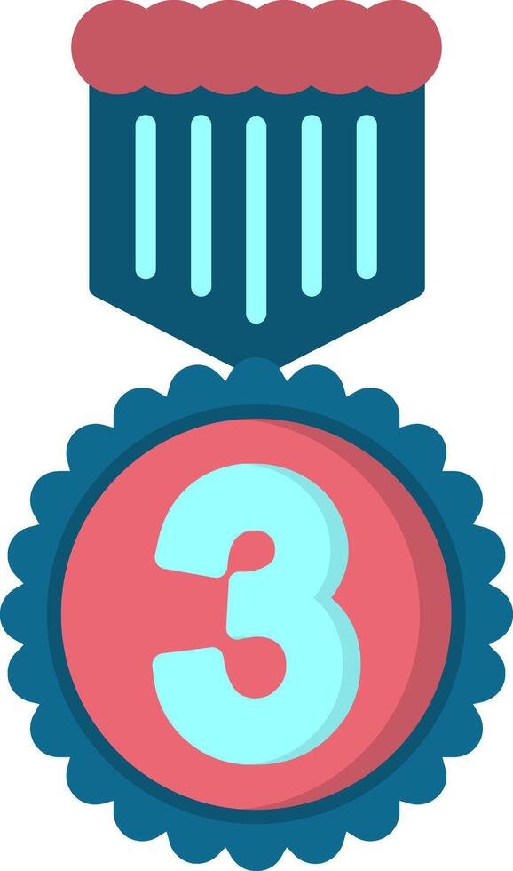 3rd Prize Flat Icon vector