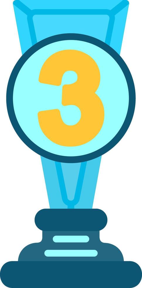 3rd Prize Flat Icon vector