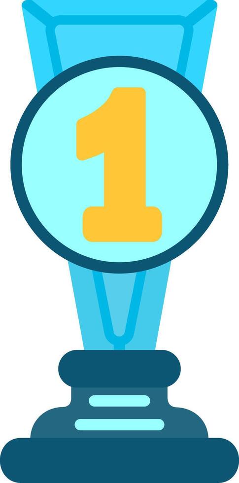 1st Prize Flat Icon vector