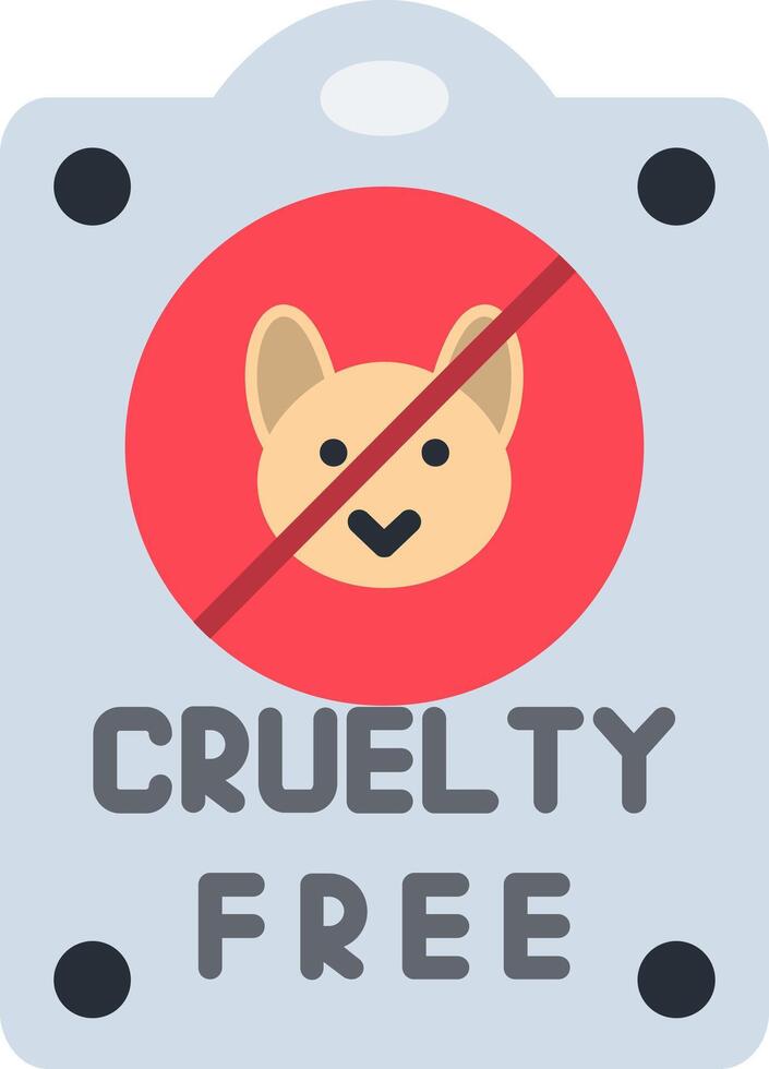 Cruelty Free Flat Icon vector