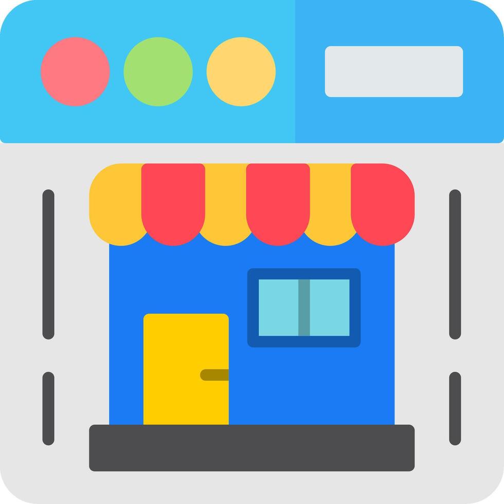 Online Shop Flat Icon vector