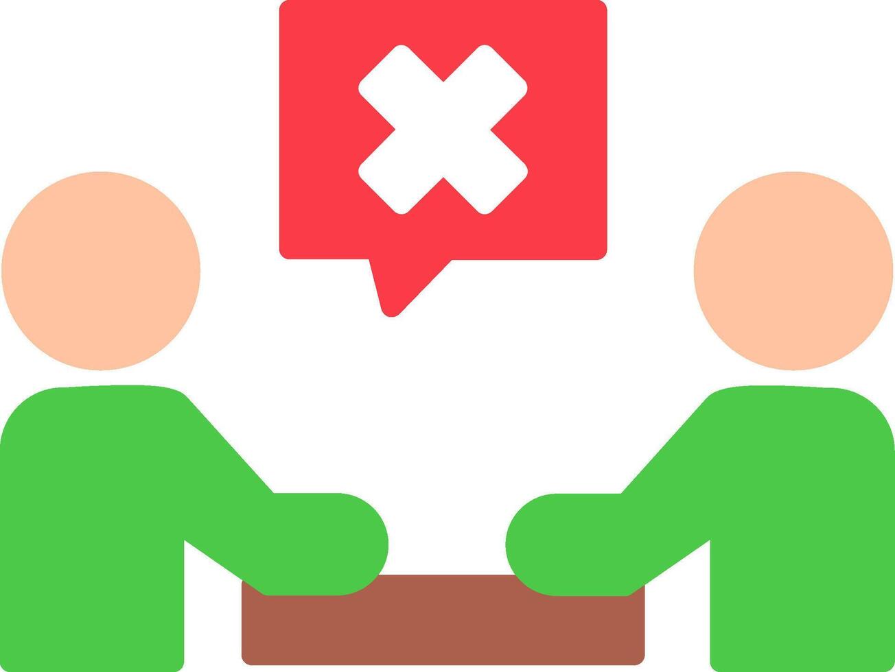 Meeting Cancel Flat Icon vector