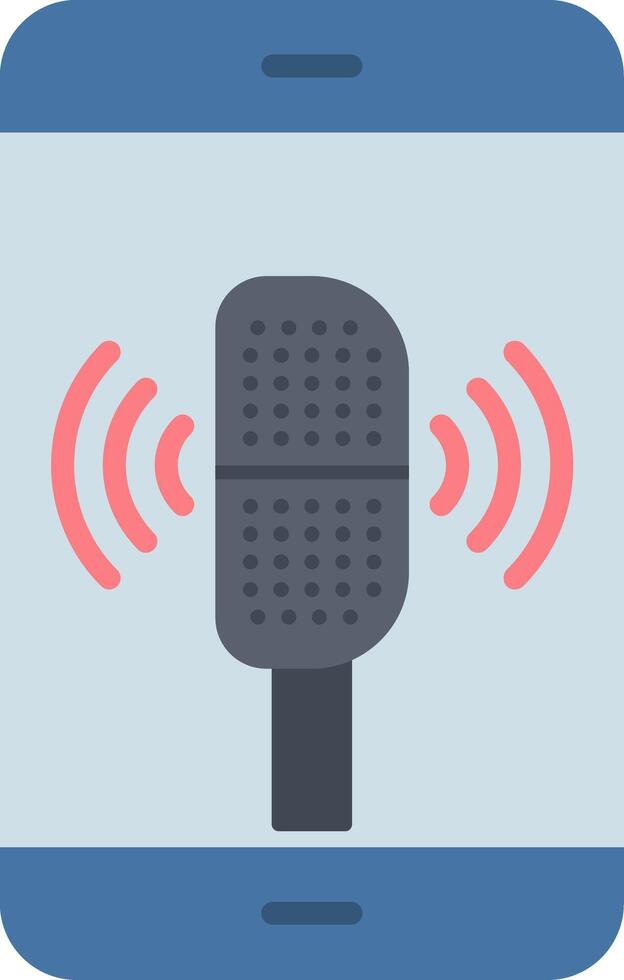 Voice Assistant Flat Icon vector