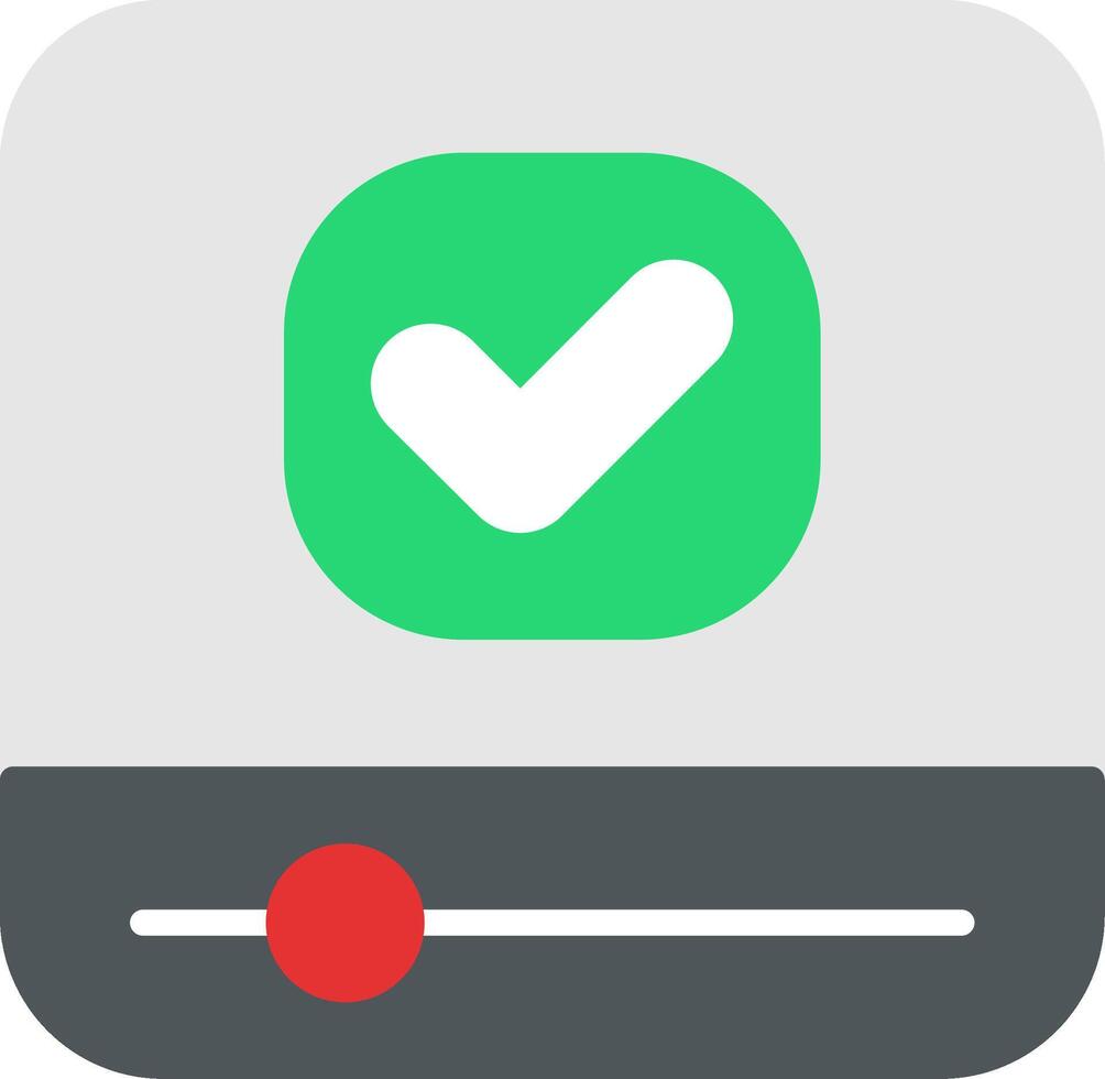 Approved Media Flat Icon vector