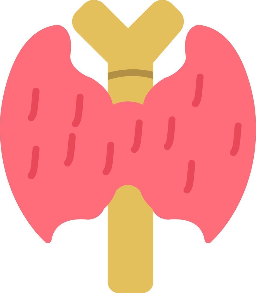 Thyroid Flat Icon vector