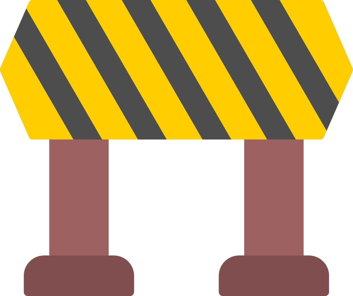 Road Barrier Flat Icon vector