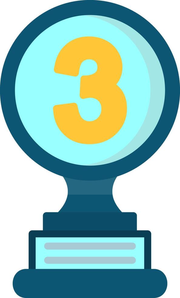 3rd Prize Flat Icon vector