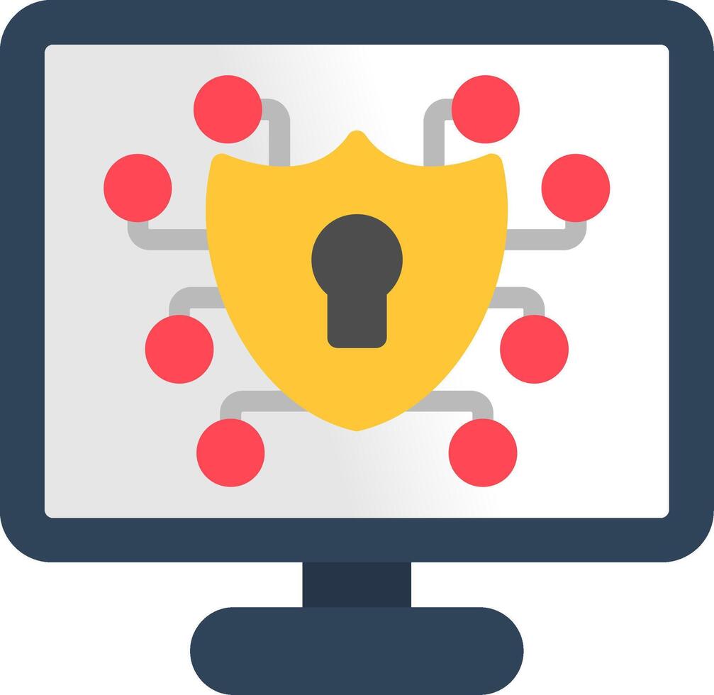Data Protection Flat Icon vector