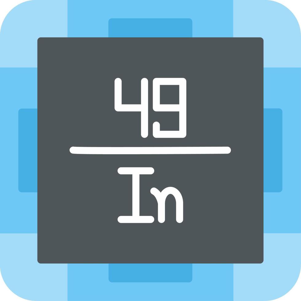 Indium Flat Icon vector