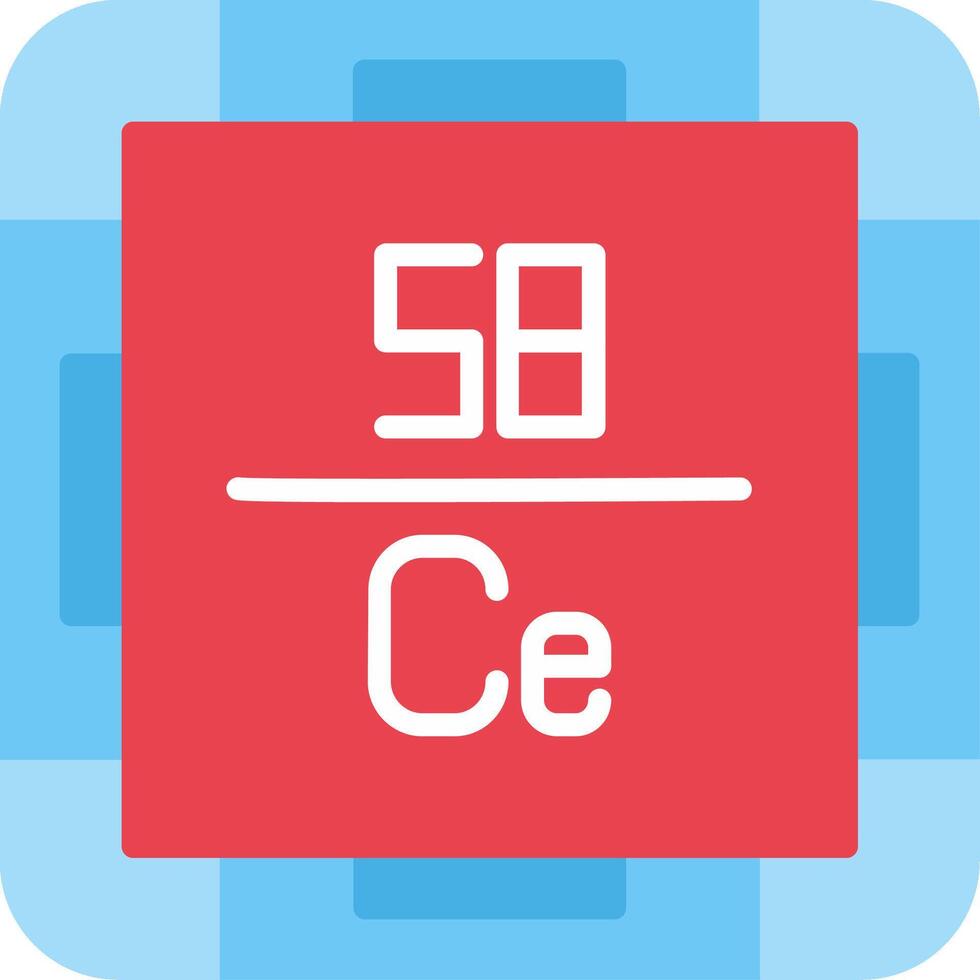 Cerium Flat Icon vector