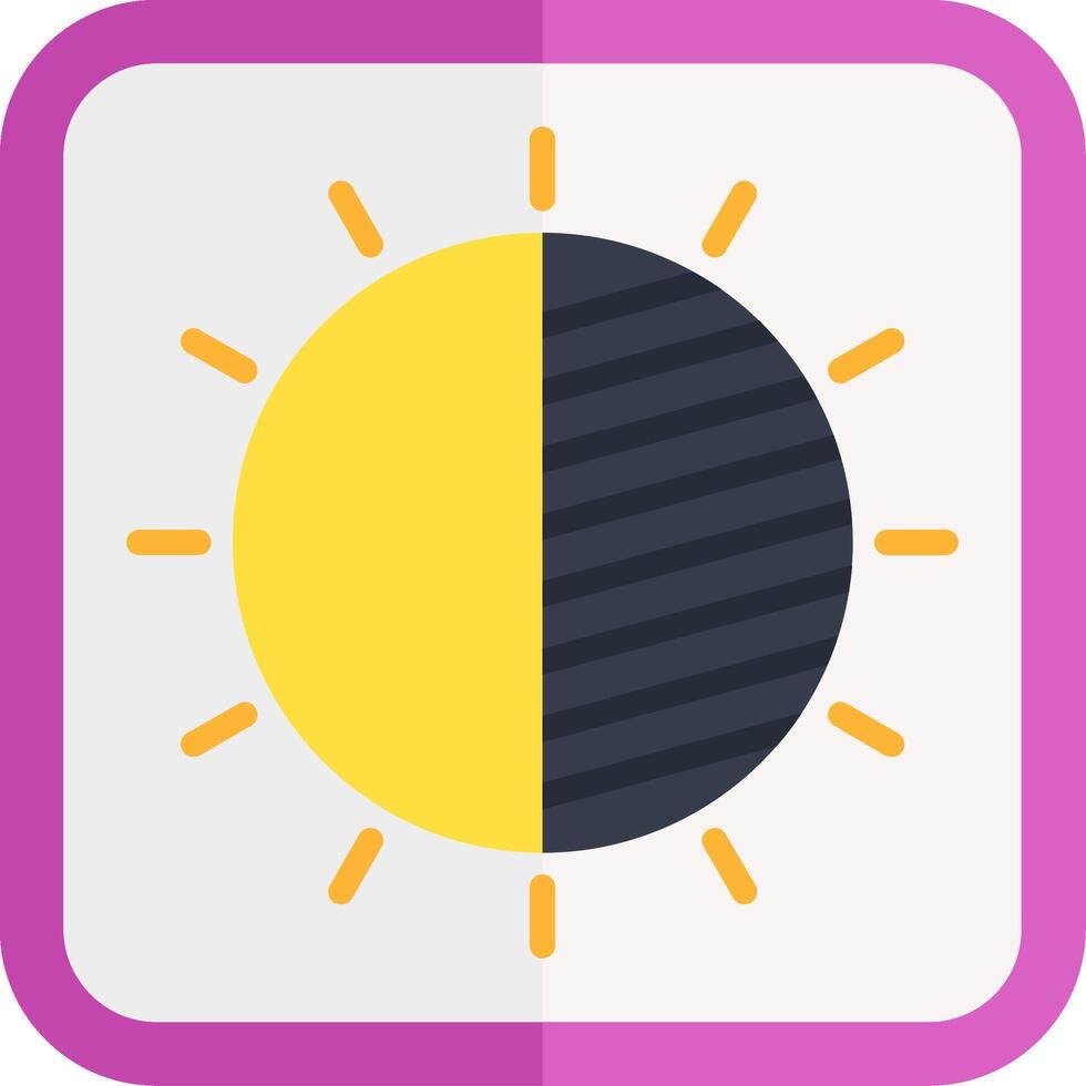 Contrast Flat Icon vector