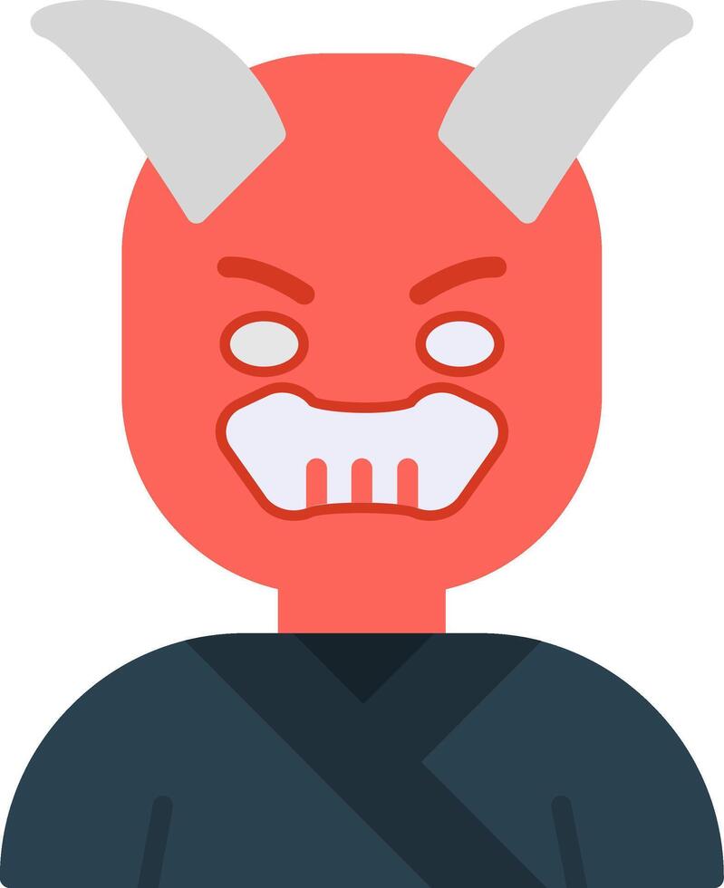 Hannya Flat Icon vector