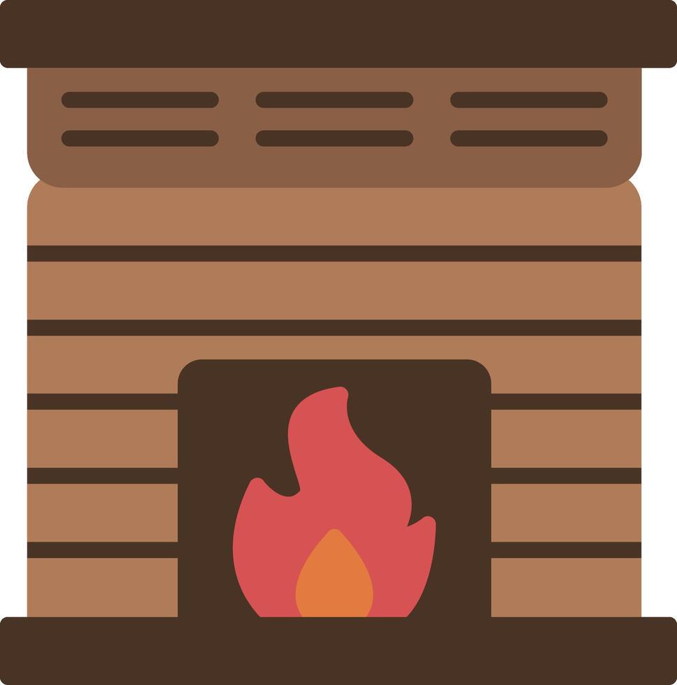 Fireplace Flat Icon vector