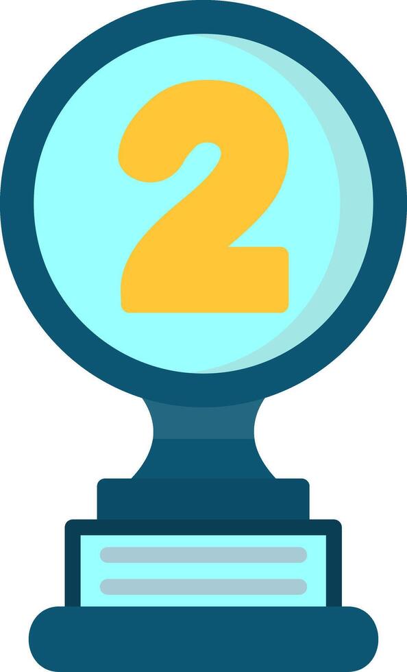 2nd Prize Flat Icon vector