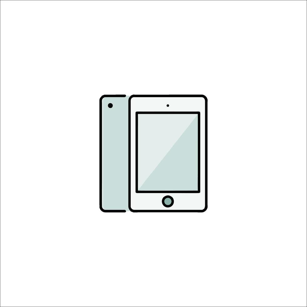 A tablet computer icon on a white background vector