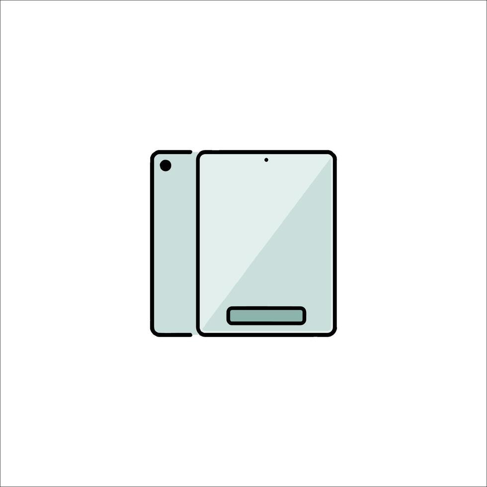 A tablet computer icon on a white background vector