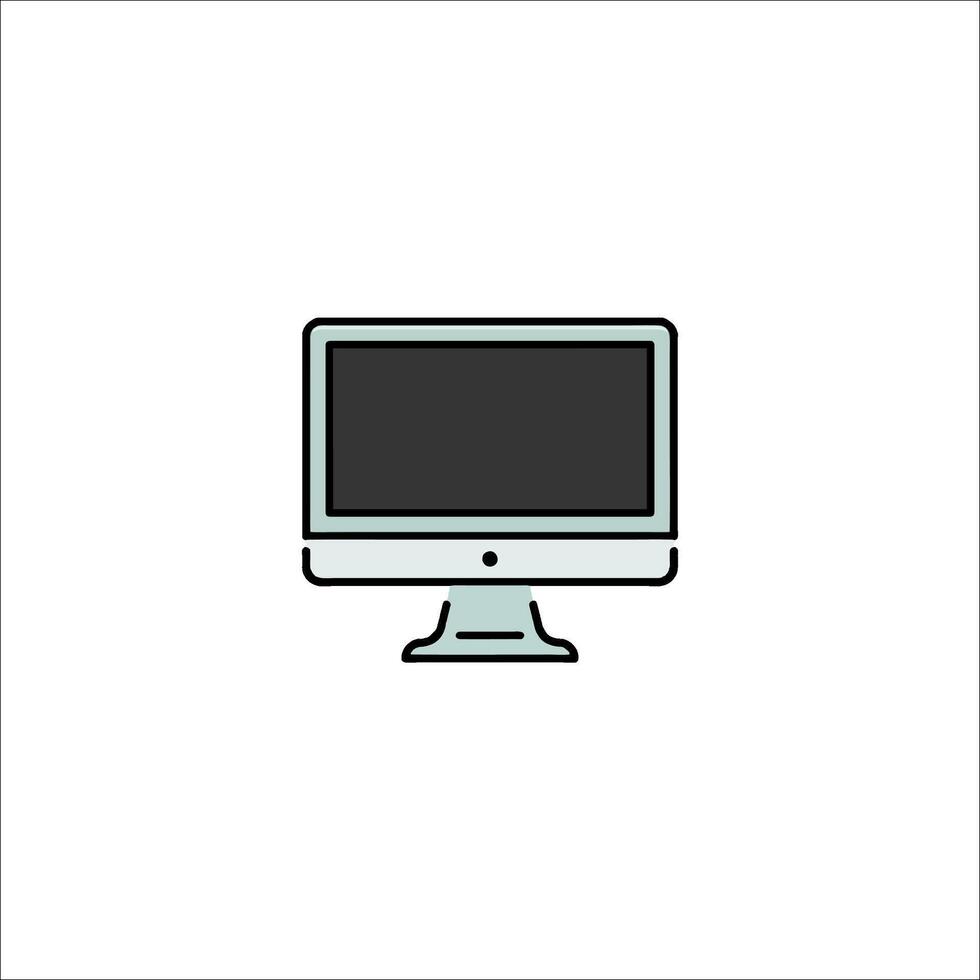 Computer monitor icon vector