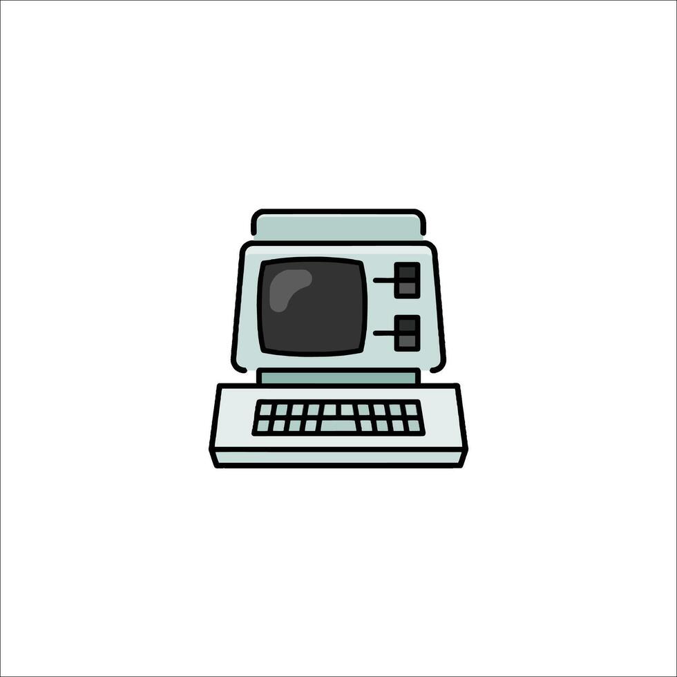 An icon of a computer on a white background vector