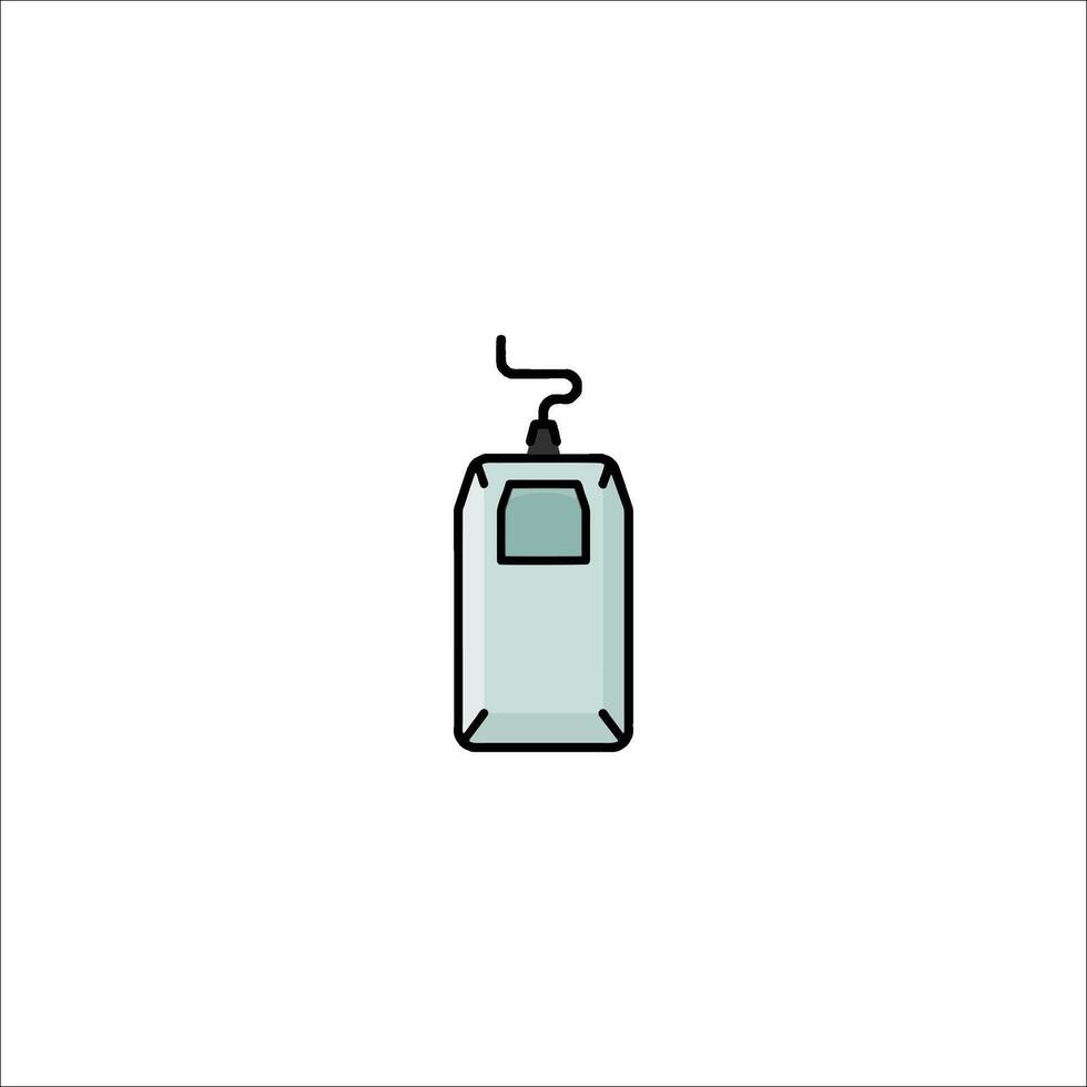 A small plastic bottle with a handle on it vector