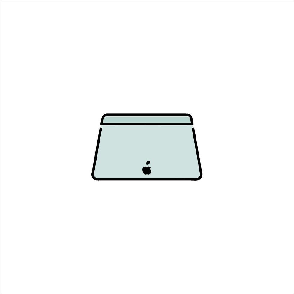 An apple logo on a white background vector