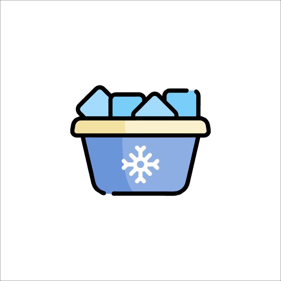 Ice bucket icon illustration vector