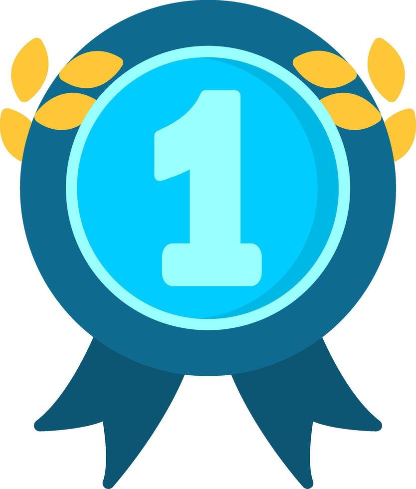 1st Prize Flat Icon vector