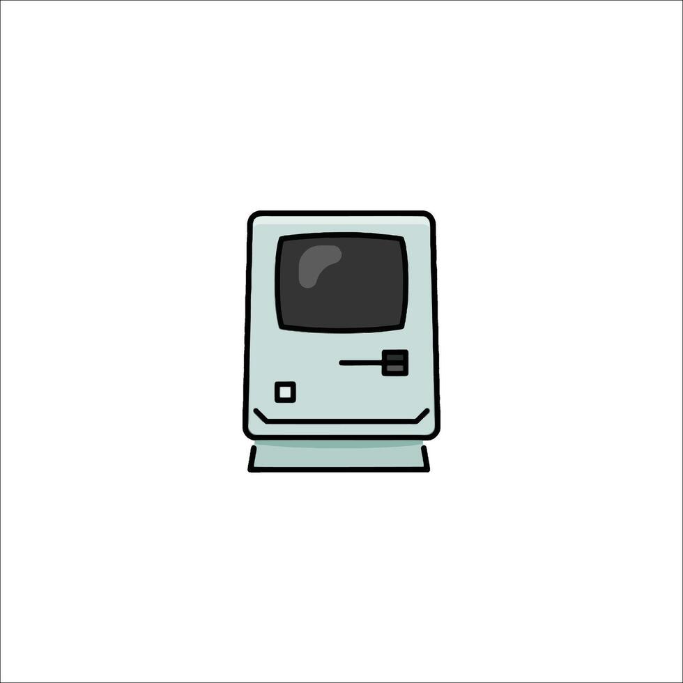 An apple computer icon on a white background vector