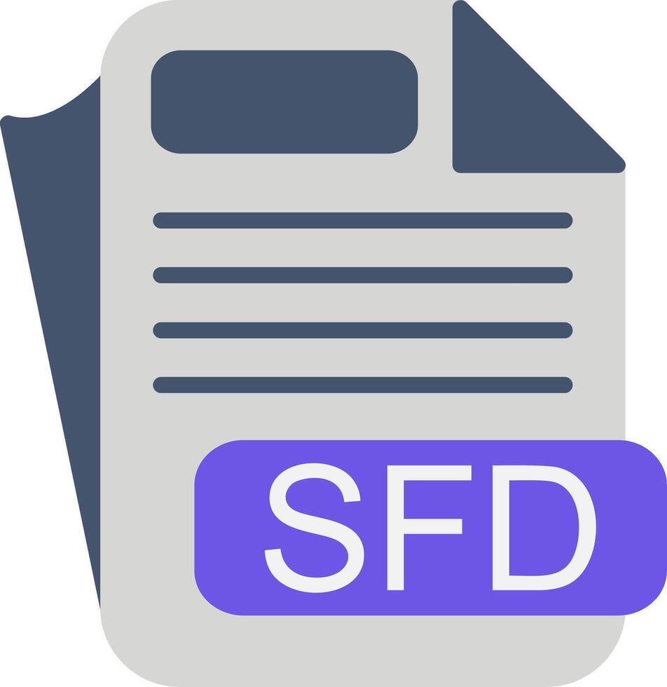 SFD File Format Flat Icon vector