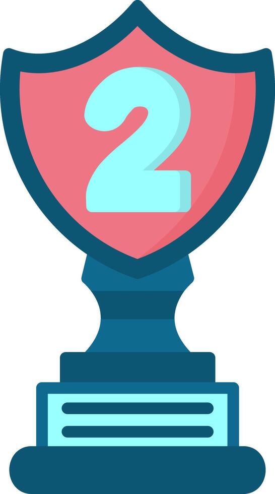 2nd Prize Flat Icon vector