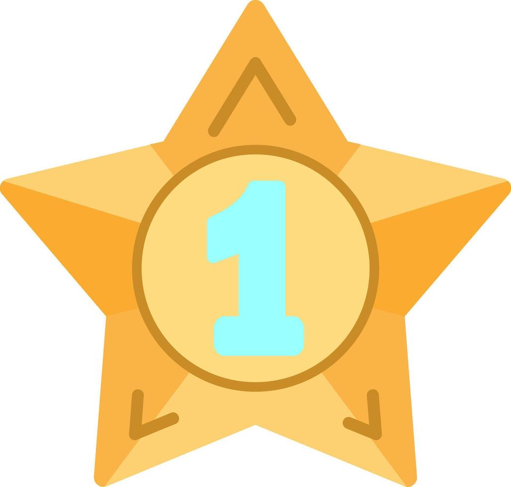1st Prize Flat Icon vector