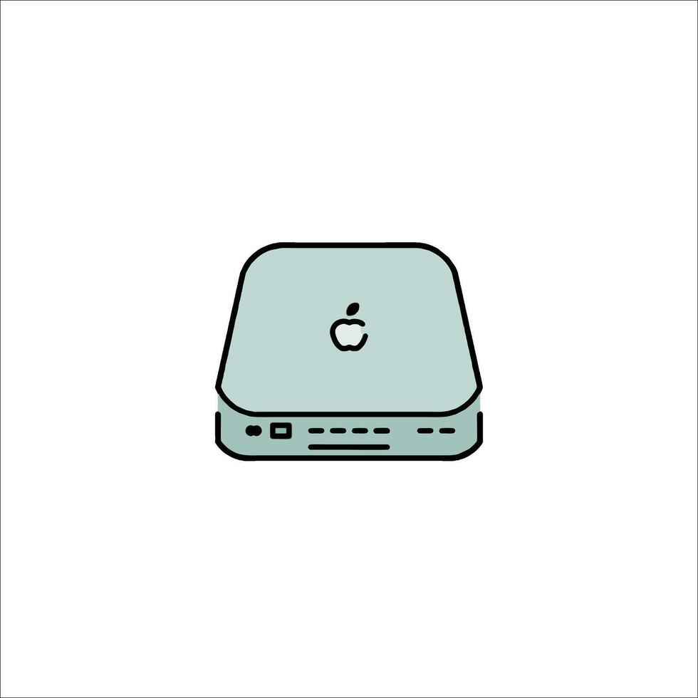 An apple computer icon on a white background vector