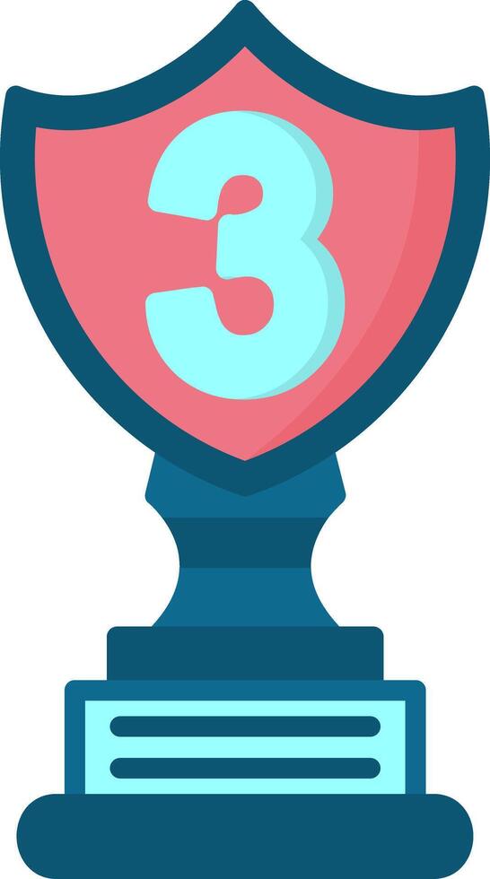 3rd Prize Flat Icon vector