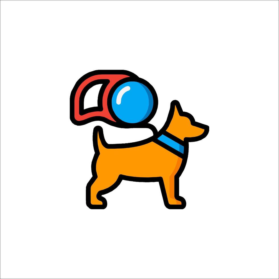 A dog with a ball on its back vector