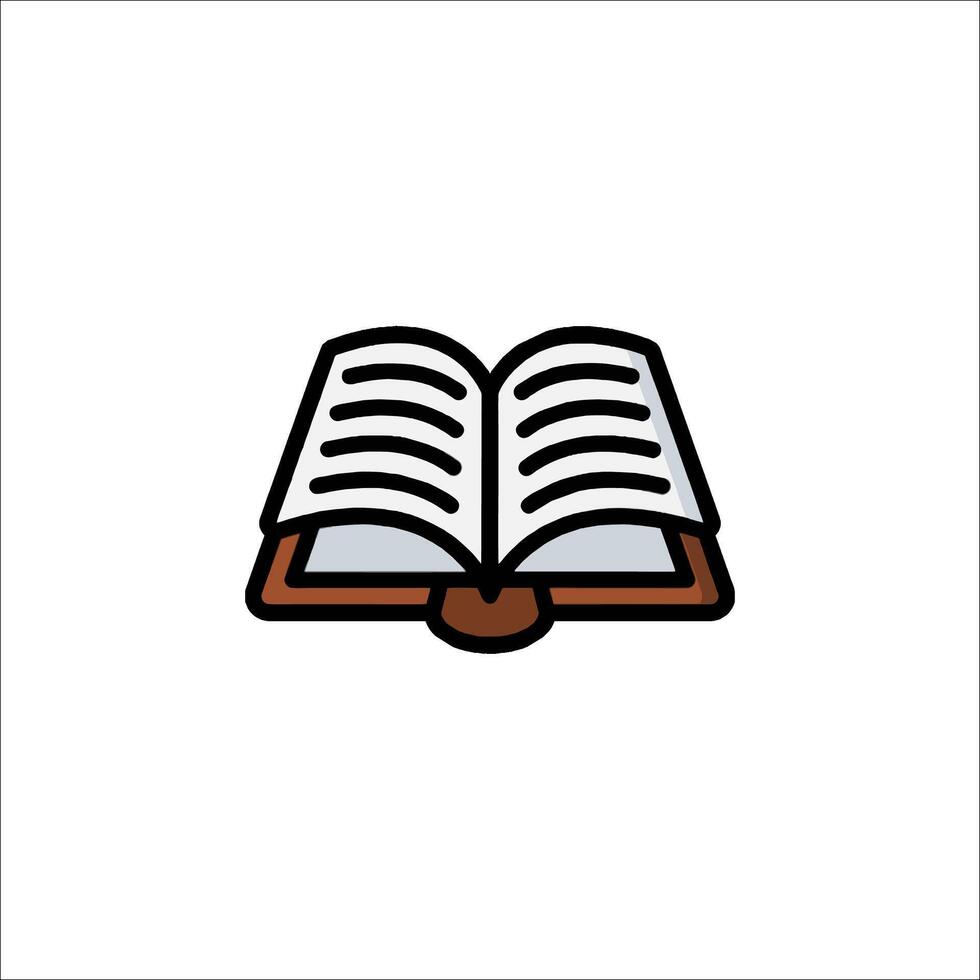 An open book icon on a white background vector