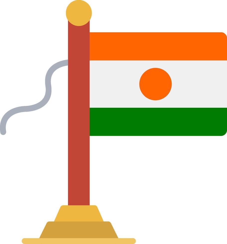 Niger Flag Flat Icon vector