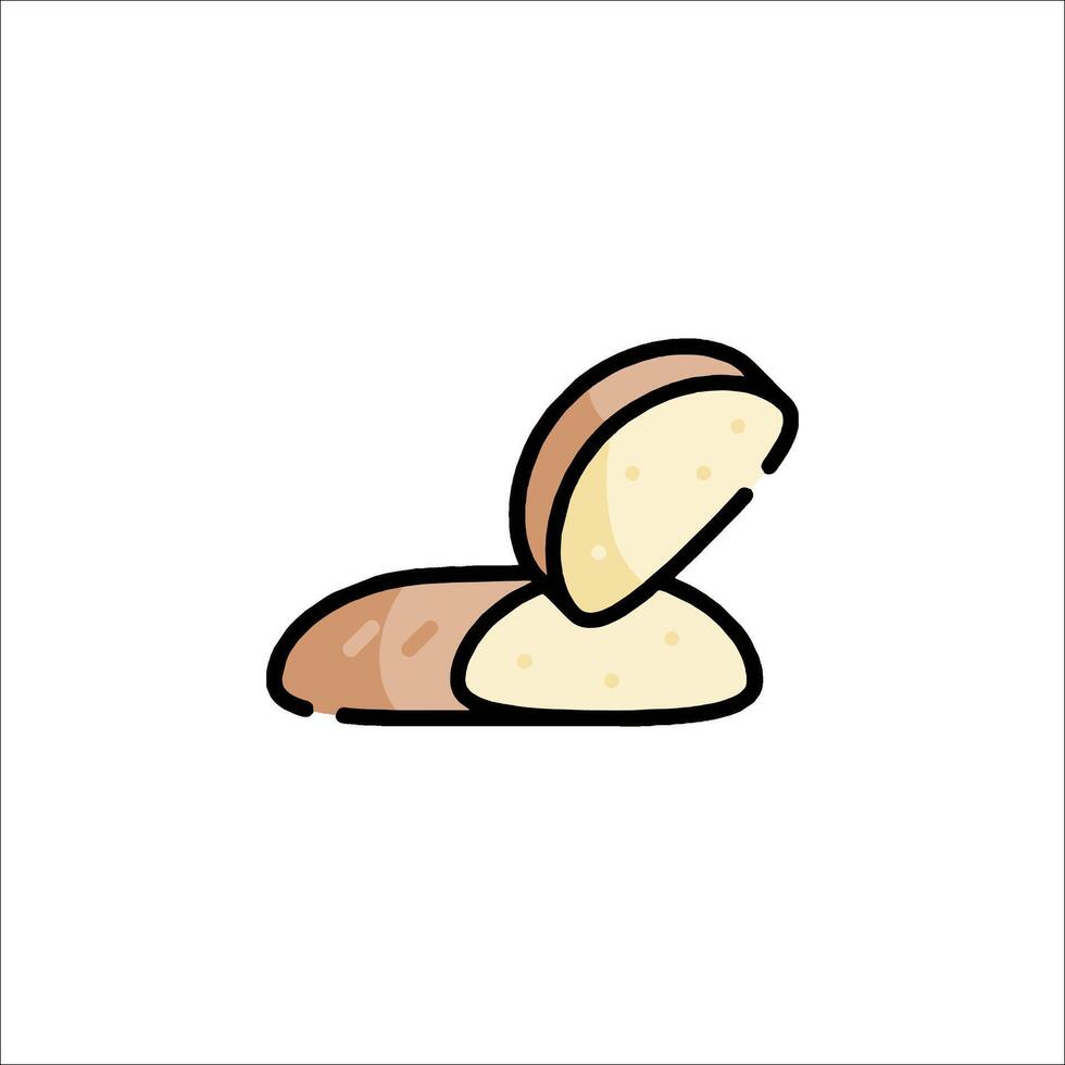 A slice of bread with a slice missing vector