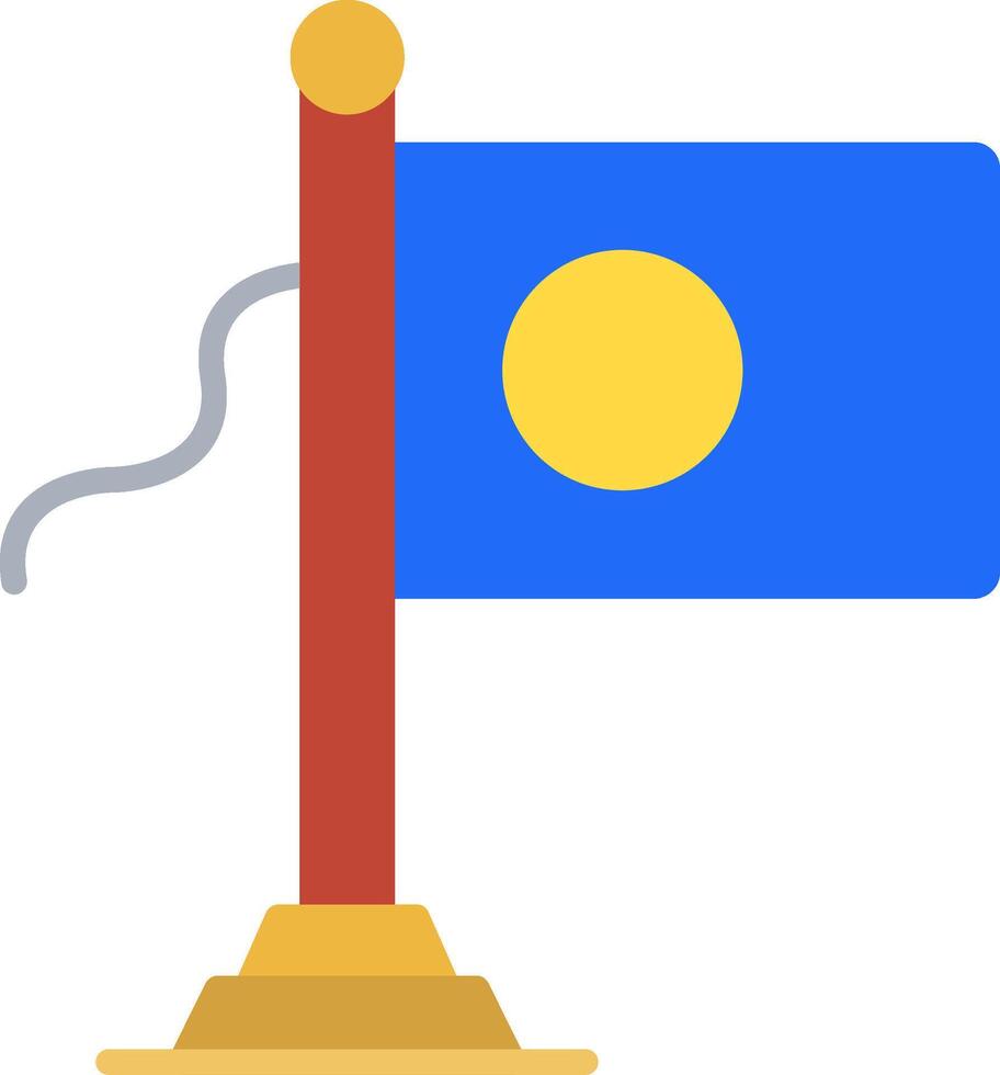 Palau Flag Flat Icon vector