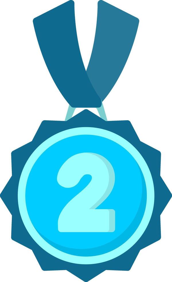 2nd Prize Flat Icon vector