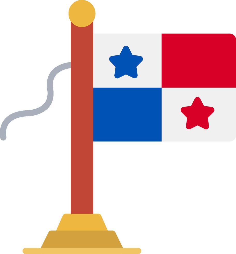 Panama Flag Flat Icon vector