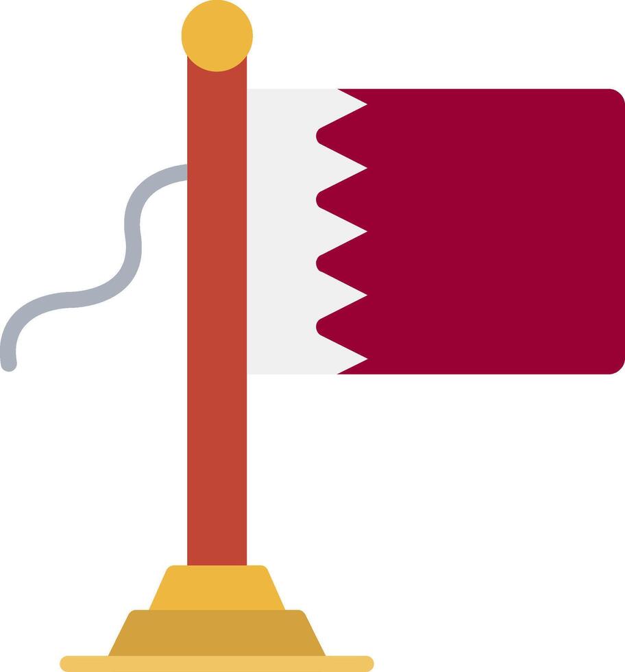 Qatar Flag Flat Icon vector