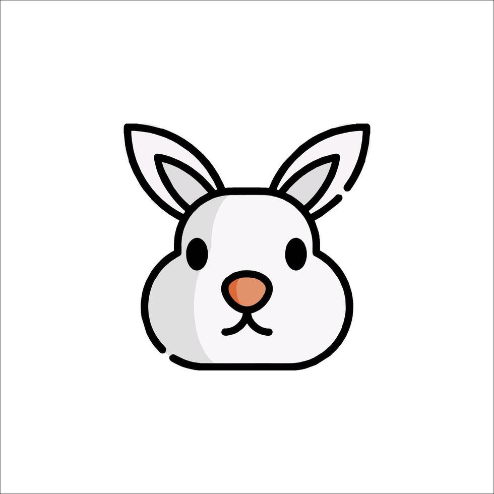 A bunny head icon on a white background vector