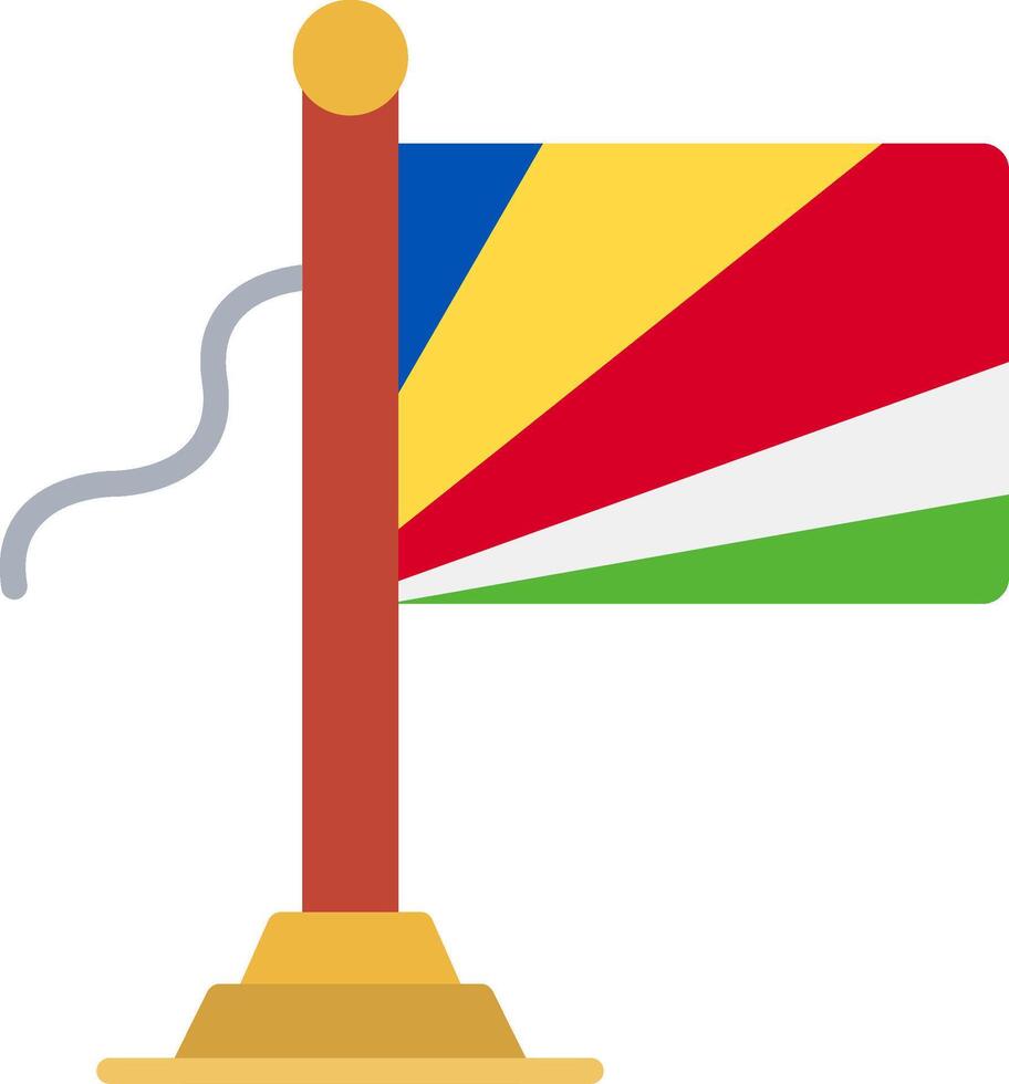 Seychelles Flag Flat Icon vector