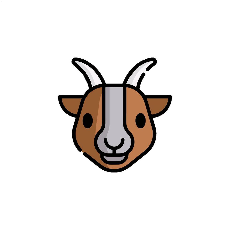 A goat head icon on a white background vector