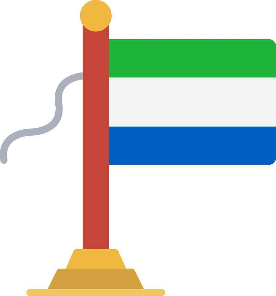 Sierra Leone Flag Flat Icon vector