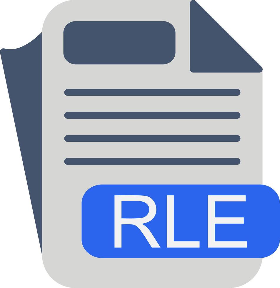 RLE File Format Flat Icon vector