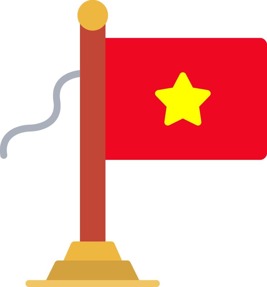 Vietnam Flag Flat Icon vector