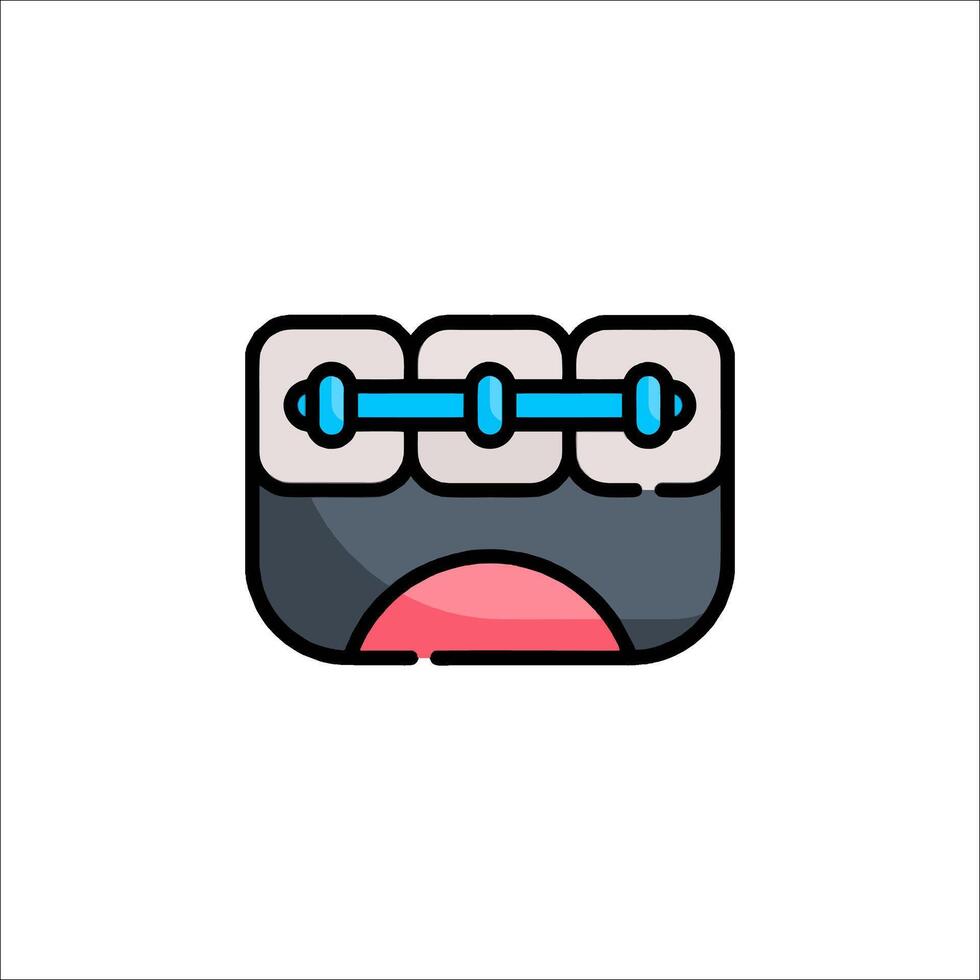 A toothbrush icon with a blue handle vector