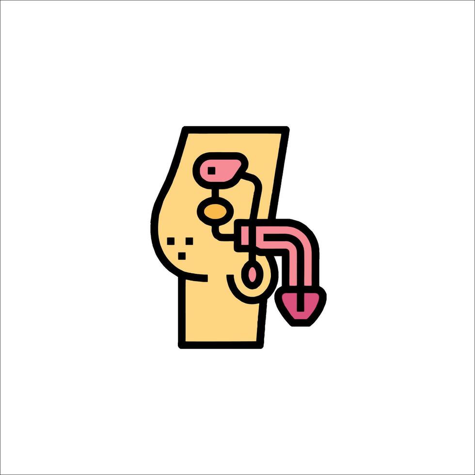 A cartoon penis with a pink and yellow handle vector